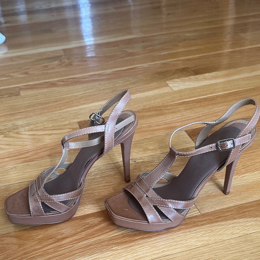 Aldo Brown Strappy Heels